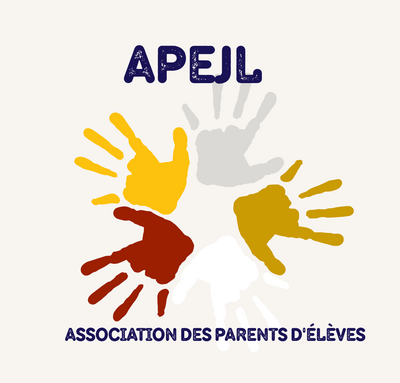 Association des parents d'élèves, empreintes de mains de différentes couleurs