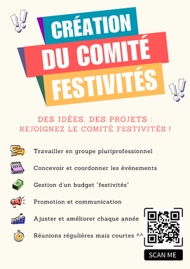 Création du comité des fêtes de l'établissement